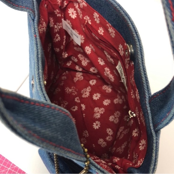 Blue Denim Sunny Hawaii “The Girls” Bag with embroidery and matching coin purse - Picture 6 of 13